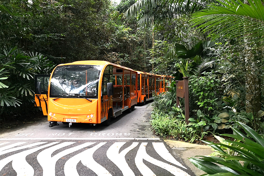 Model terbuka jenis elektrik I dengan kereta persiaran bahagian treler