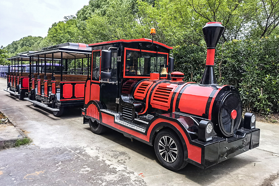 Kereta api persiaran besar tanpa landasan klasik 20 tempat duduk gerabak terbuka